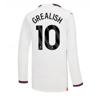 Manchester City Jack Grealish #10 Vonkajší futbalový dres 2023-24 Dlhy Rukáv